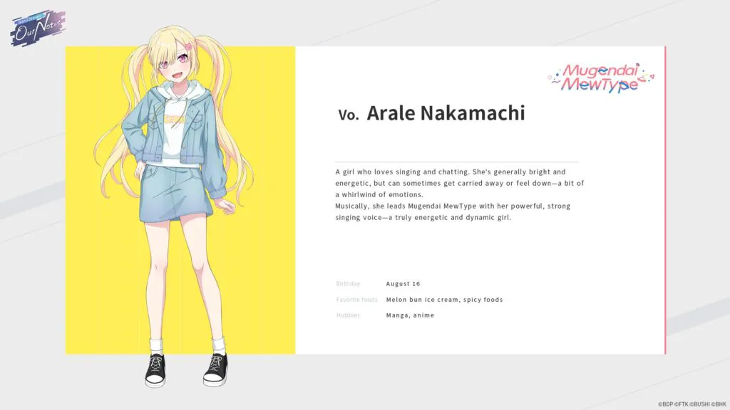 Our Notes Mugendai Mewtype arale