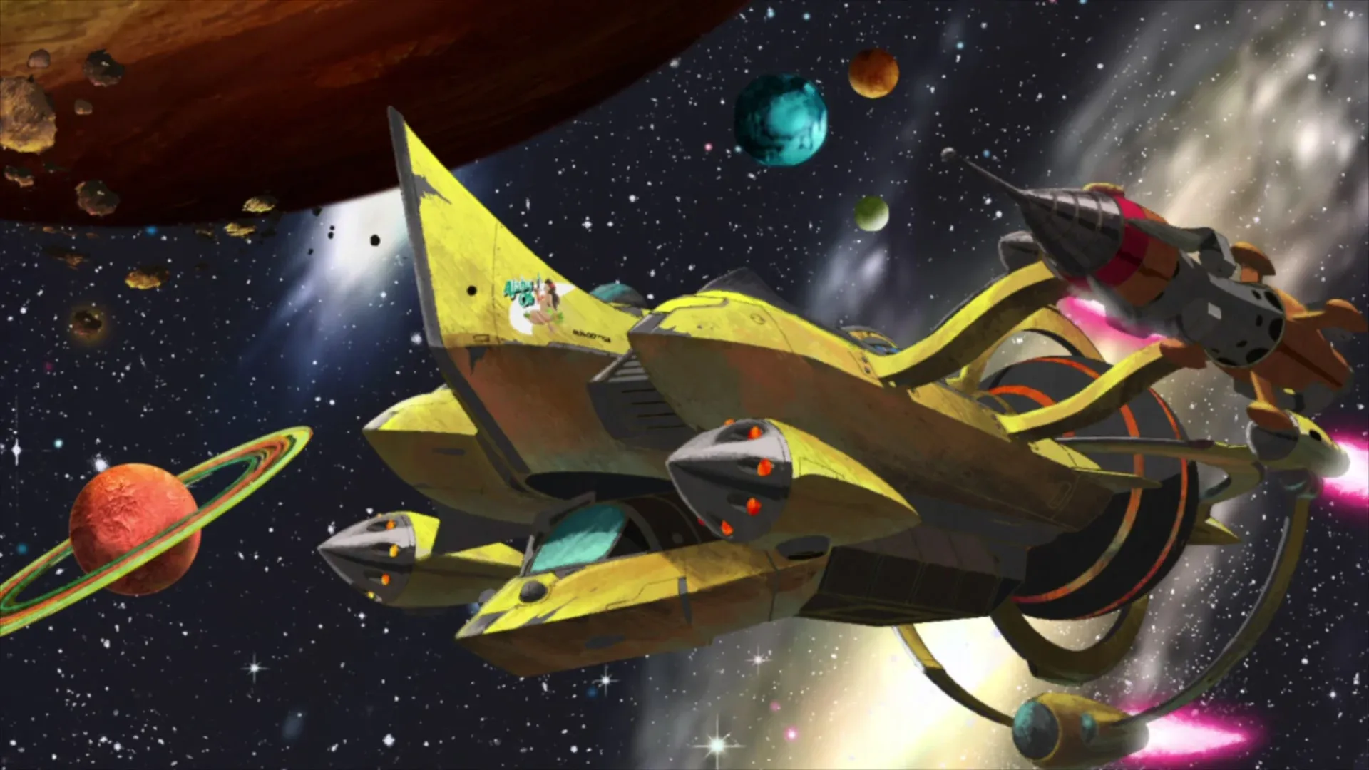 space-themed anime; Space Dandy screenshot