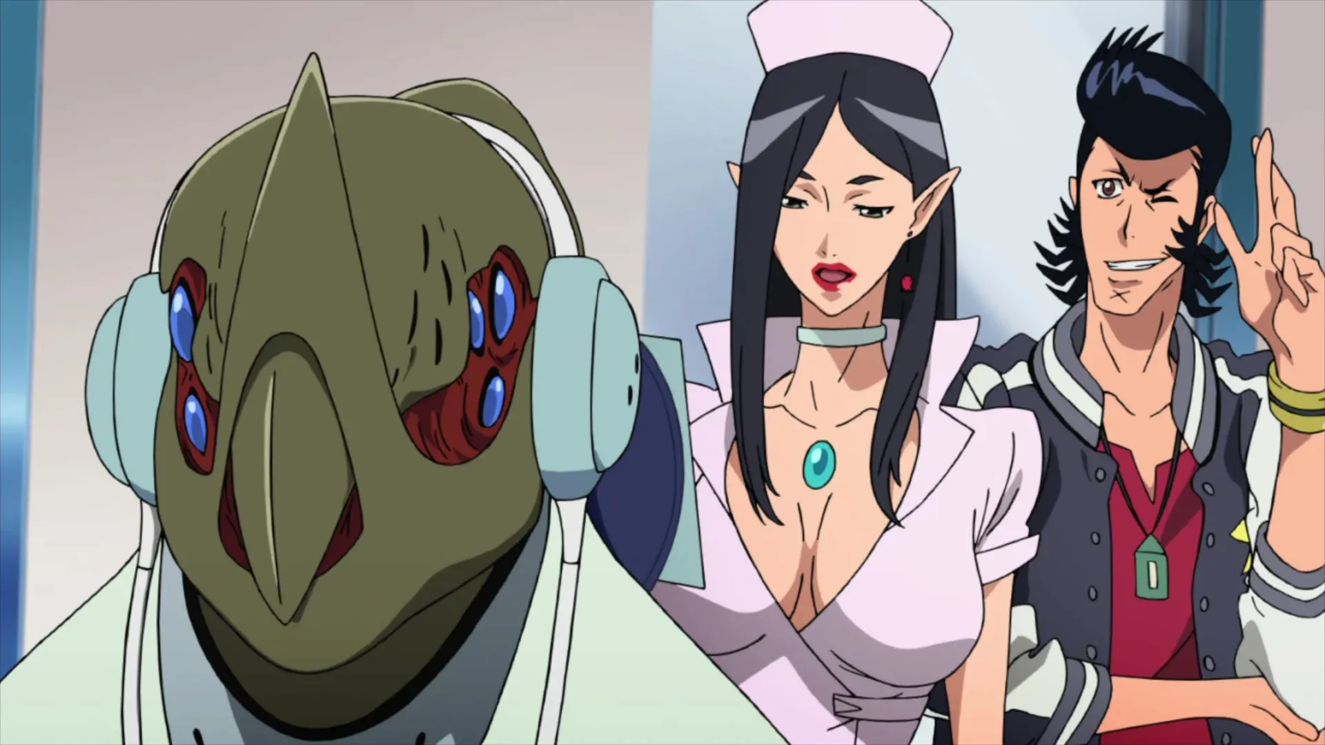 space-themed anime; Space Dandy screenshot