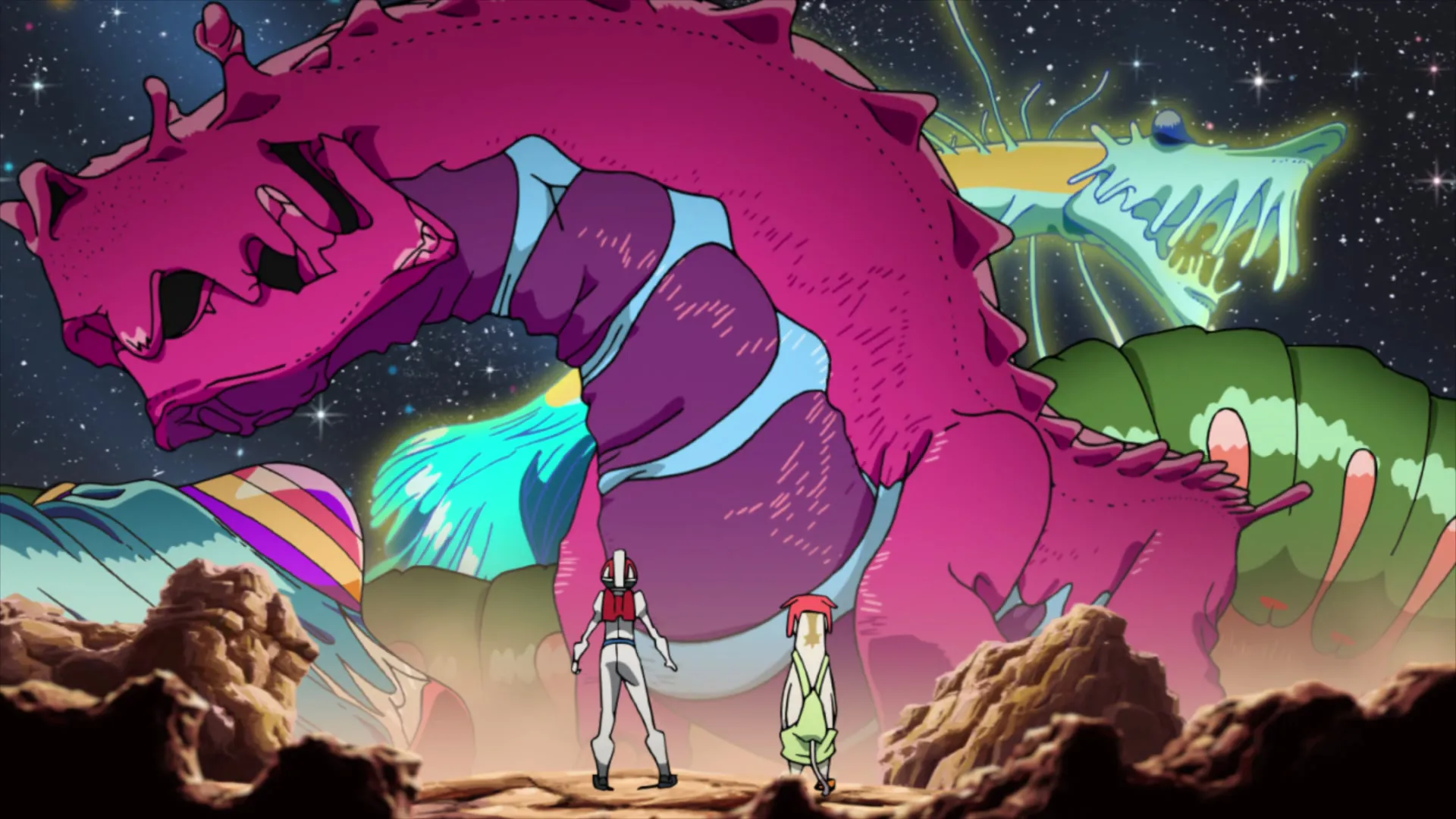 space-themed anime; Space Dandy screenshot