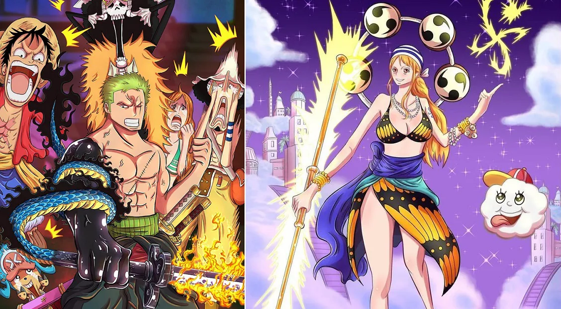 Oda, Şeytan Meyvelerini Zoro, Nami, Sanji, Usopp ve Franky'nin en iyi elbisesini ortaya çıkardı!