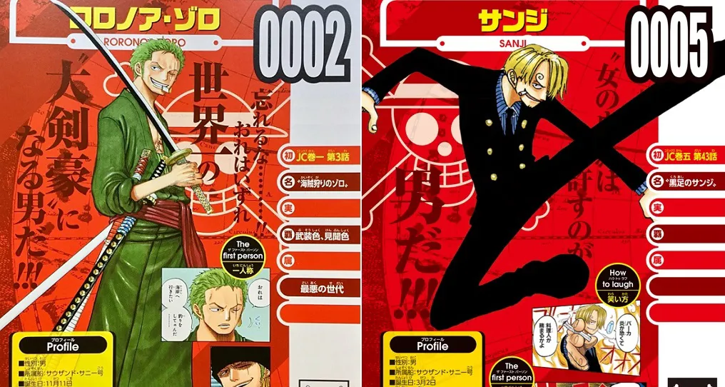 Vivre Card Zoro'nun ve Sanji'nin mürettebat içindeki ilgili rollerini doğrulamaktadır