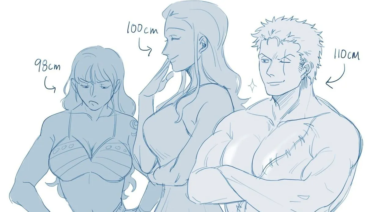 Zoro outperforms hem Nami hem de Robin göğüs büyüklüğünde!